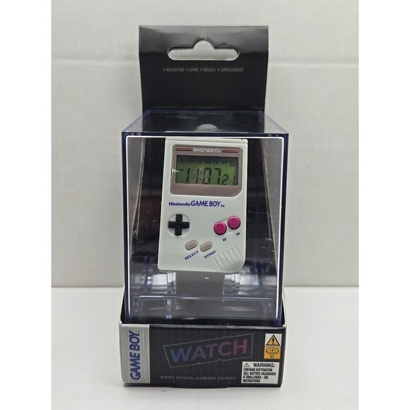 Nintendo Game Boy LCD Watch Paladone Super Mario Land Alarm Sound Gray Retro - Picture 1 of 8